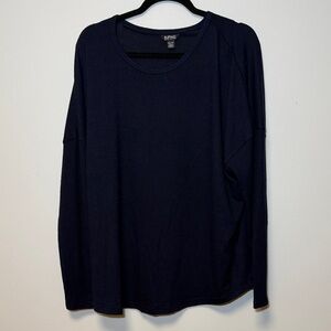 Men's Navy Blue Long Sleeve Shirt